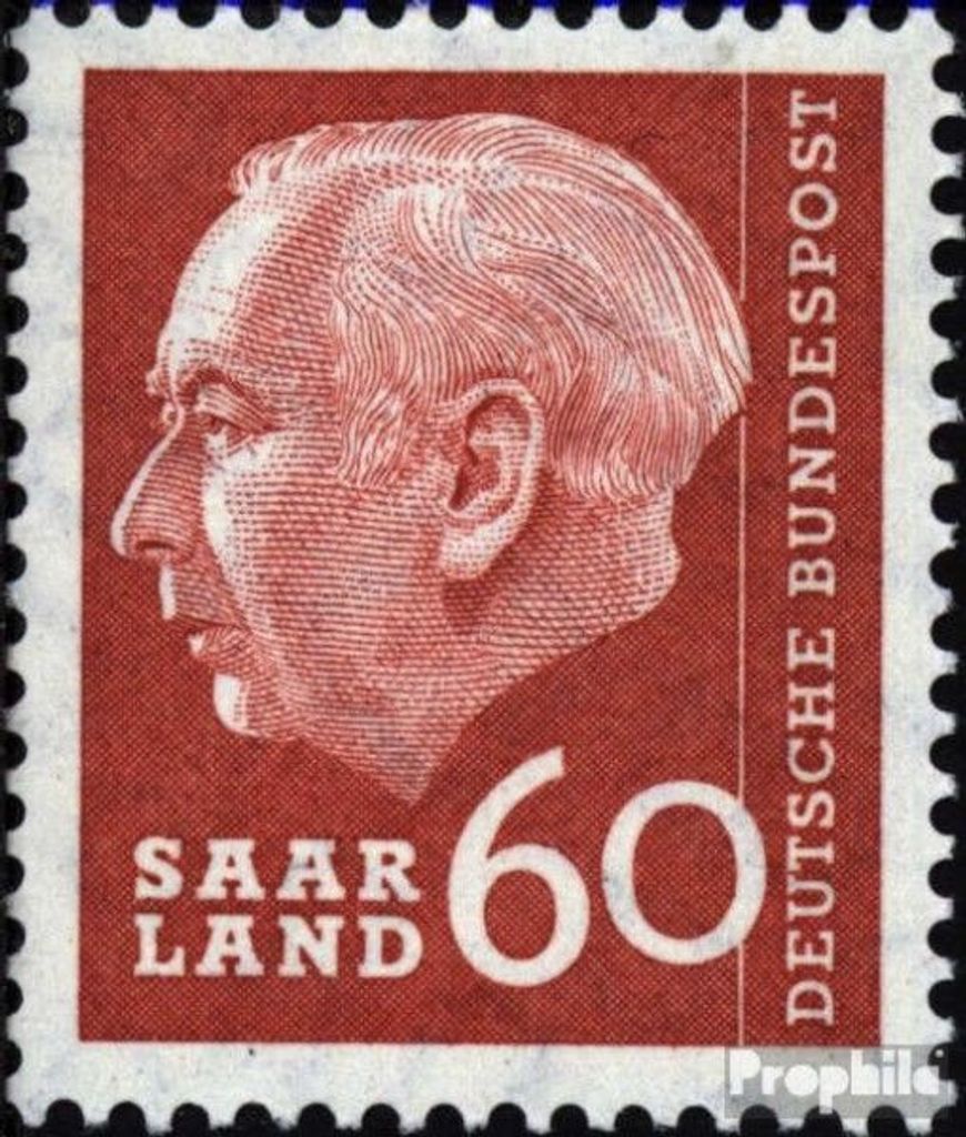 Briefmarken Saarland 1957 Mi 394 postfrisch Bundespräsident Heuss (I)