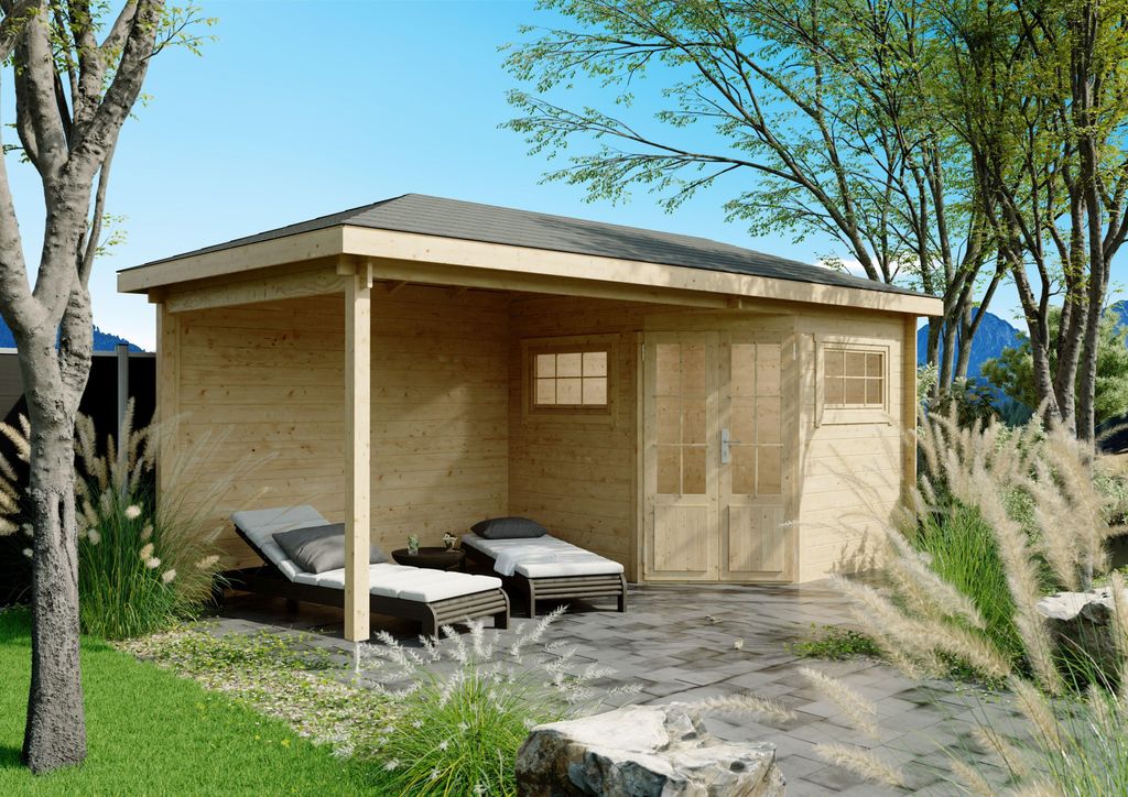 Fjordholz 5-Eck Gartenhaus Modell Evelyn 2C