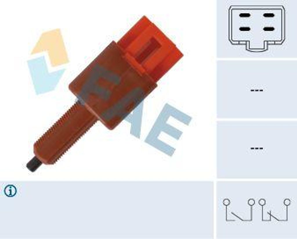 FAE 24455 Bremslichtschalter OE 25320BR00A kompatibel mit Qashqai, Note, Juke