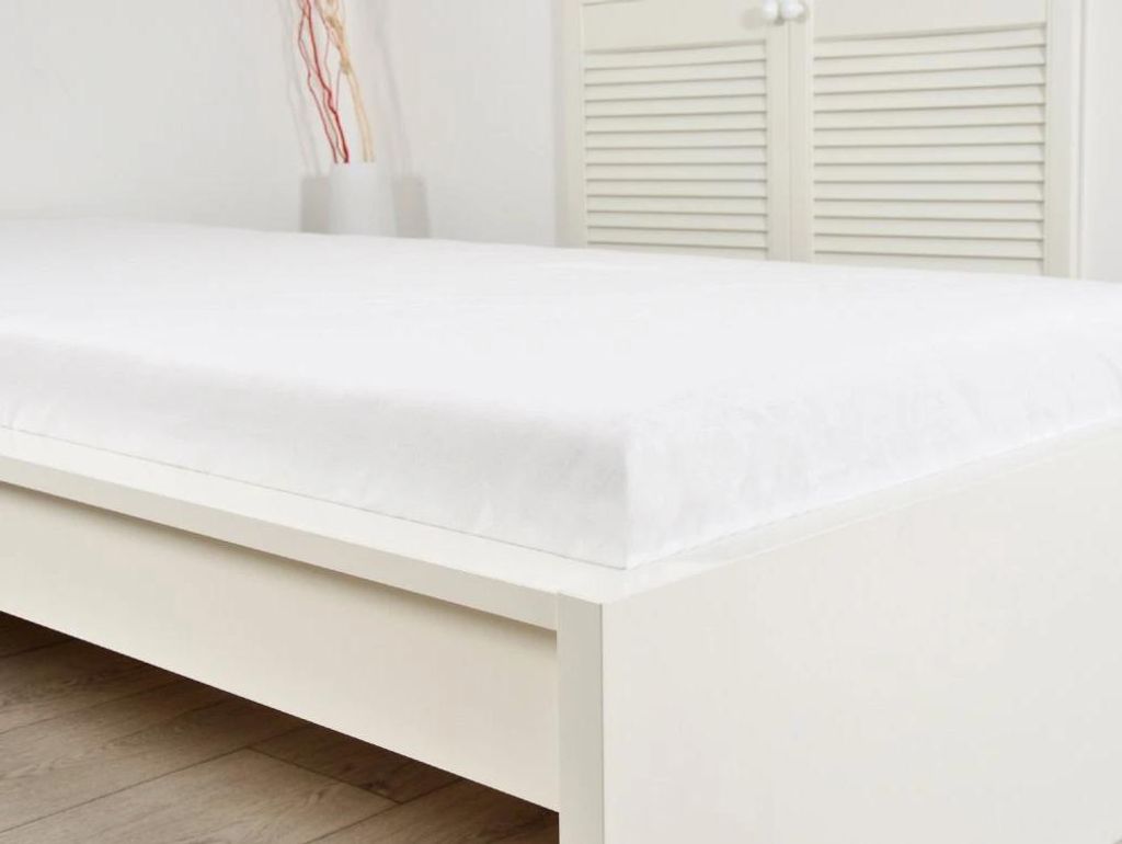 Prześcieradło bawełniane DELUXA 145x245 cm białe Zdjęcie produktu 