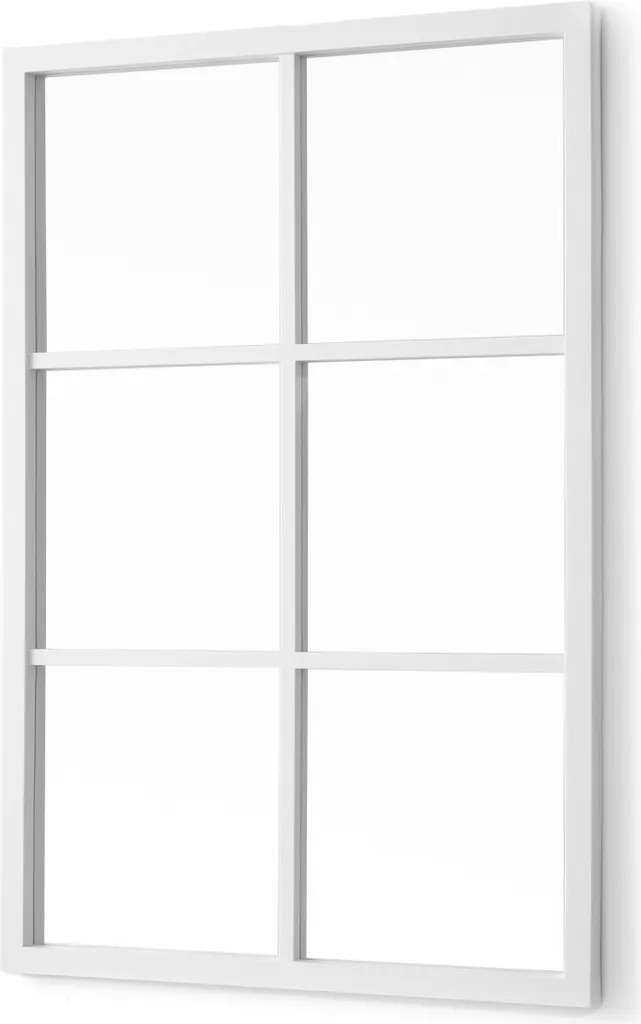 Miroir rectangulaire noir avec traverses 71x49 cm - Style Industriel