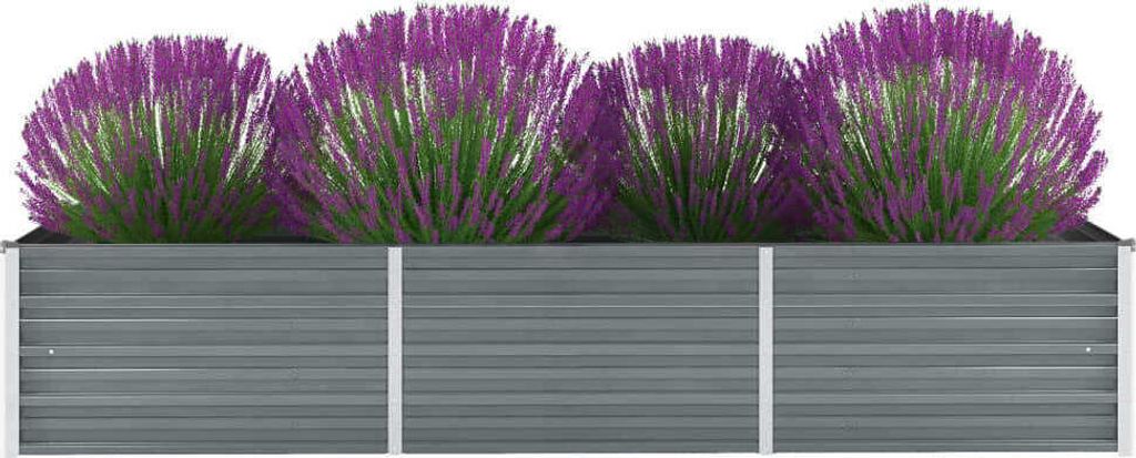 "Winter Sale" Beete - Grau Garten-Hochbeet Verzinkter Stahl 240x80x45cm Grau DE8574691