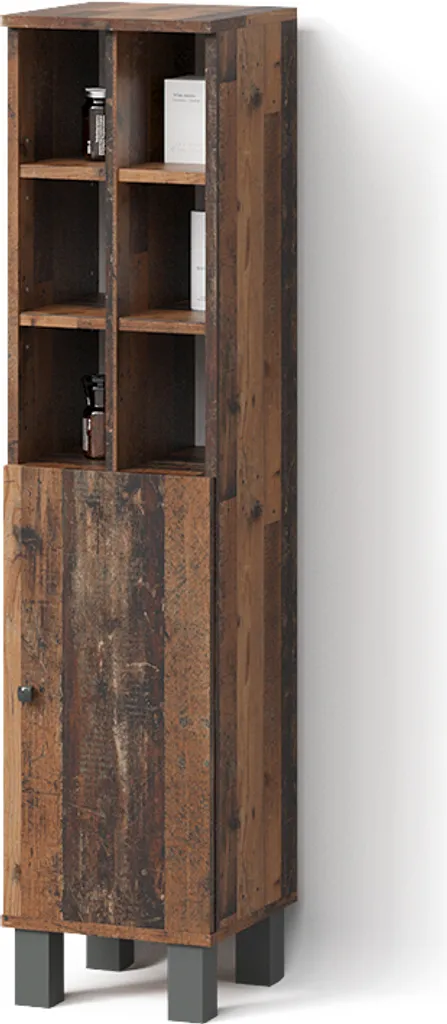 Arreda con Stile: Mobiletto Bagno Livinity Fucino Rovere Rustico 30cm