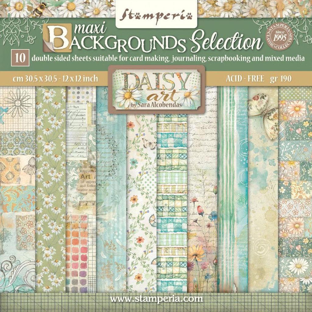Scrapbook-Block "Daisy Art Backgrounds" Produktbild 