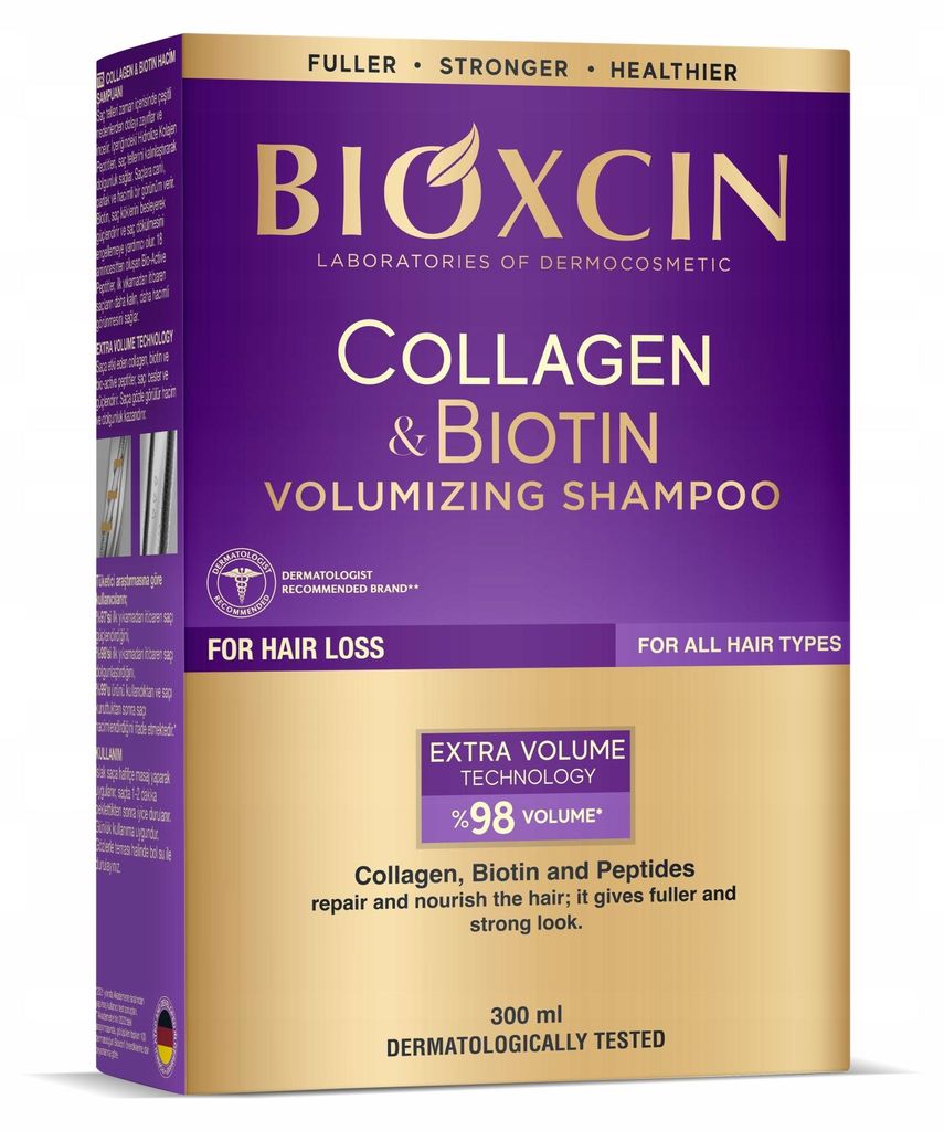 BIOXCIN Szampon do Włosów Kolagen i Biotyna 300ml Zdjęcie produktu 