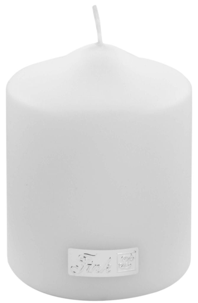 Fink CANDLE, metallic Stumpenkerze, Paraffin, weiß, L. 8 Produktbild 