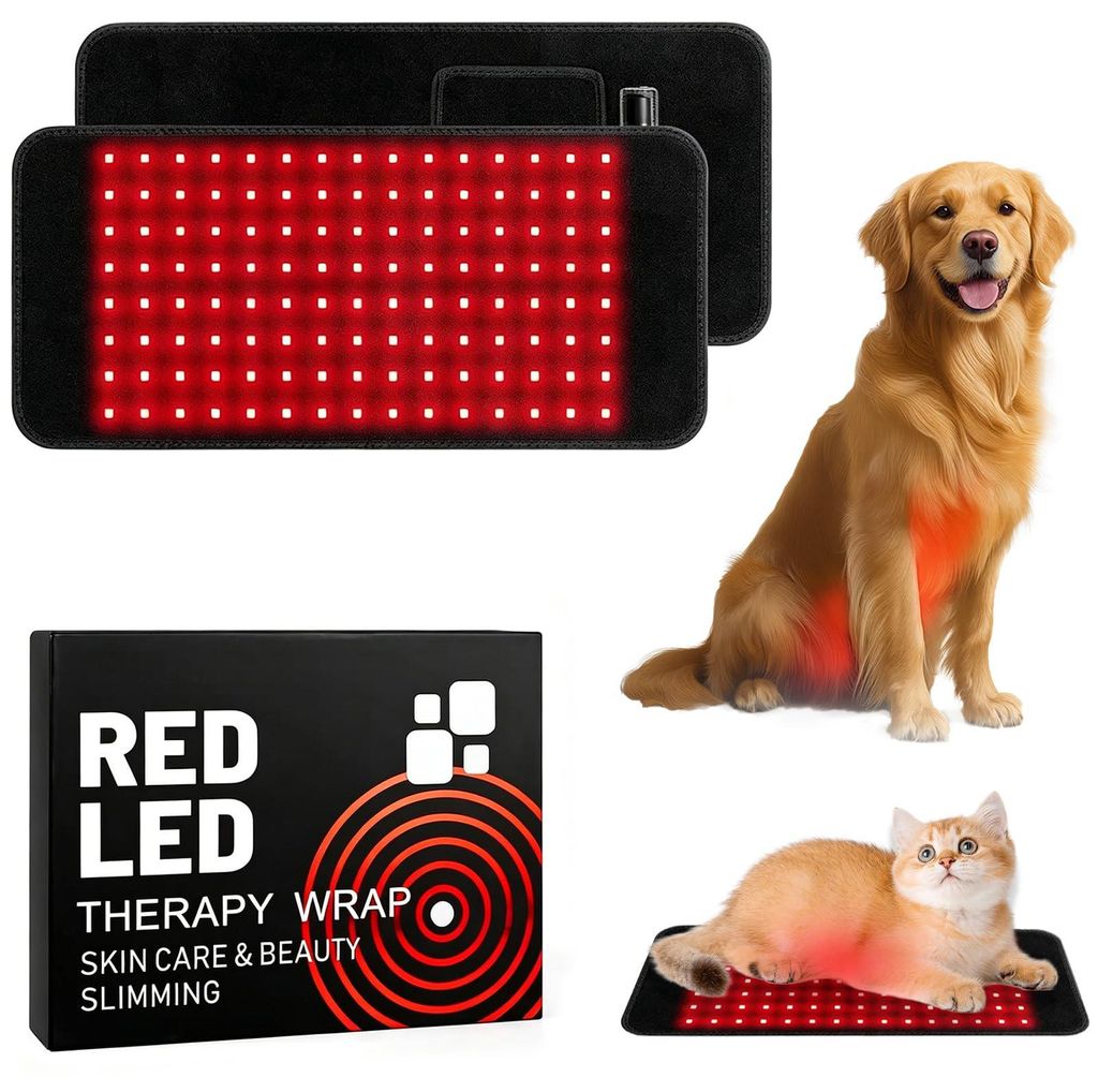 Rotlicht-Therapiematte, 120 LEDs, 850+660+850 nm, für Hunde & Katzen