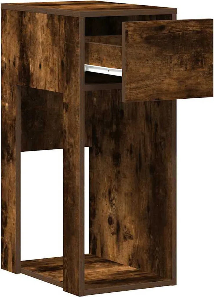 Mobiletto PC Rovere Fumé 30x44x74 cm: Stile e Organizzazione Ufficio - 4