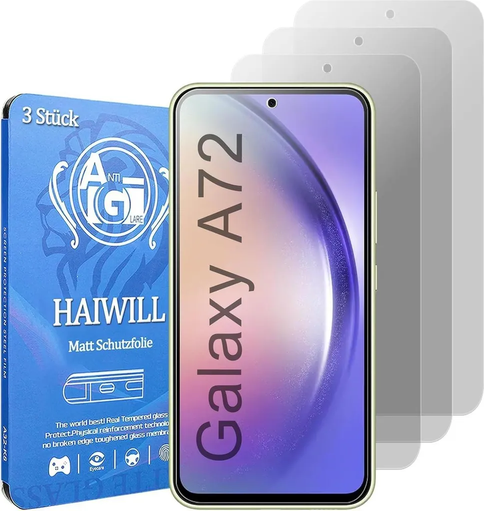 Film Protection Écran Samsung A72 Mat pour Usage Extérieur - Lot de 3