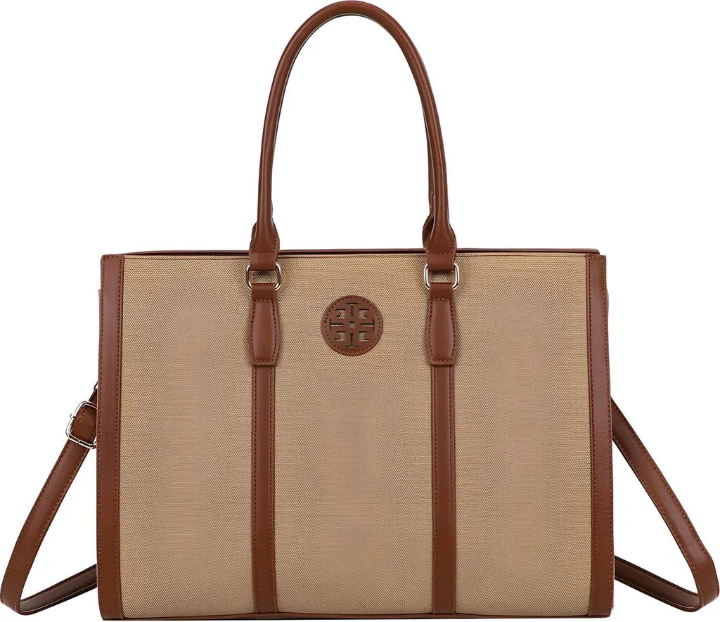 Grand sac à main cabas femme taupe Clara Duo Gallantry avec fermeture