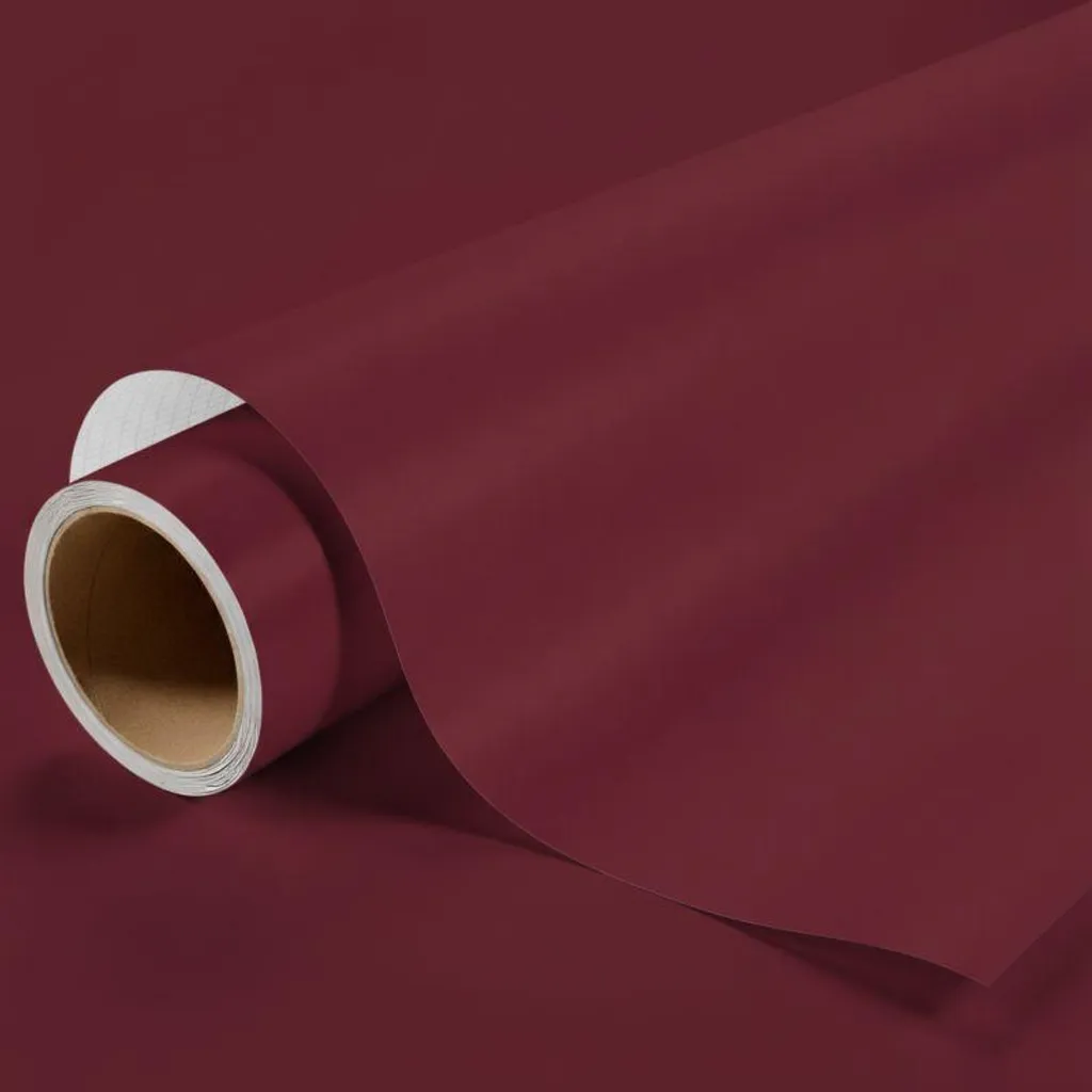 Masquez les Défauts avec ce Covering Bordeaux Mat Adhésif 122cm x 10m
