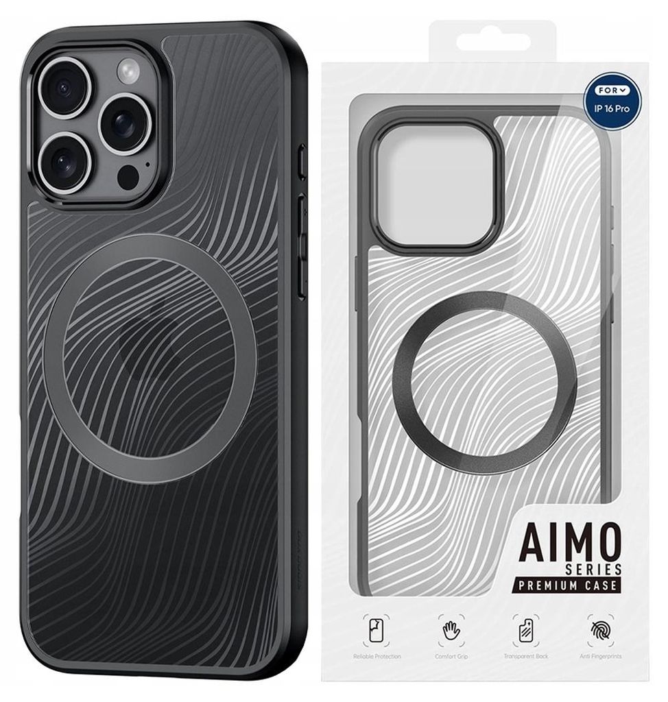 DUX DUCIS AIMO MAG Handyhülle kompatibel mit MagSafe passend für IPHONE 16 Pro schwarz