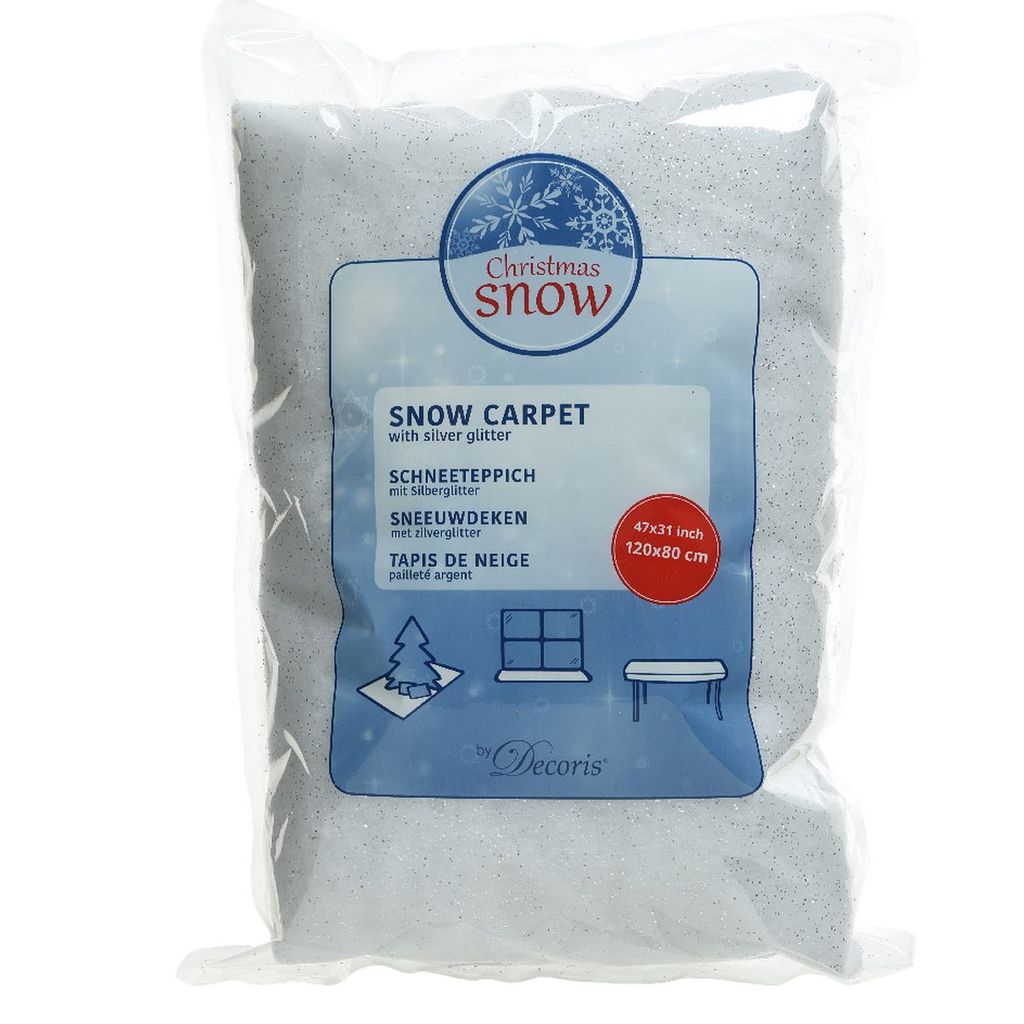 Zeitzone Schneeteppich 250x100cm - Kunstschnee Matte Für Weihnachtsdeko