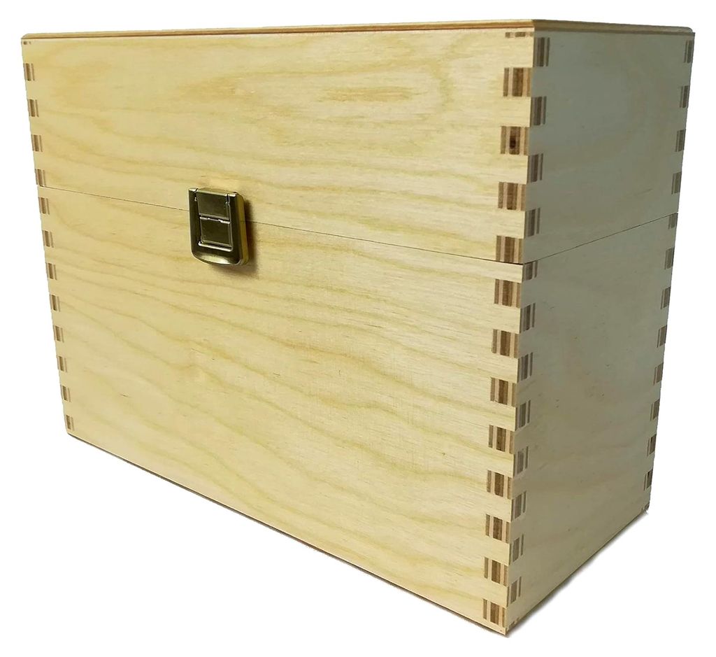 Karteikasten A5 aus Holz - Handgefertigte Karteikartenbox für 700 Karten - Nachhaltige Aufbewahrung für Büro, Schule und Lernkartei