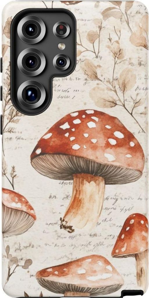 Aquarell-Rotpilze und botanische Illustrationen – Hülle Kompatibel mit Samsung Galaxy S25 Ultra