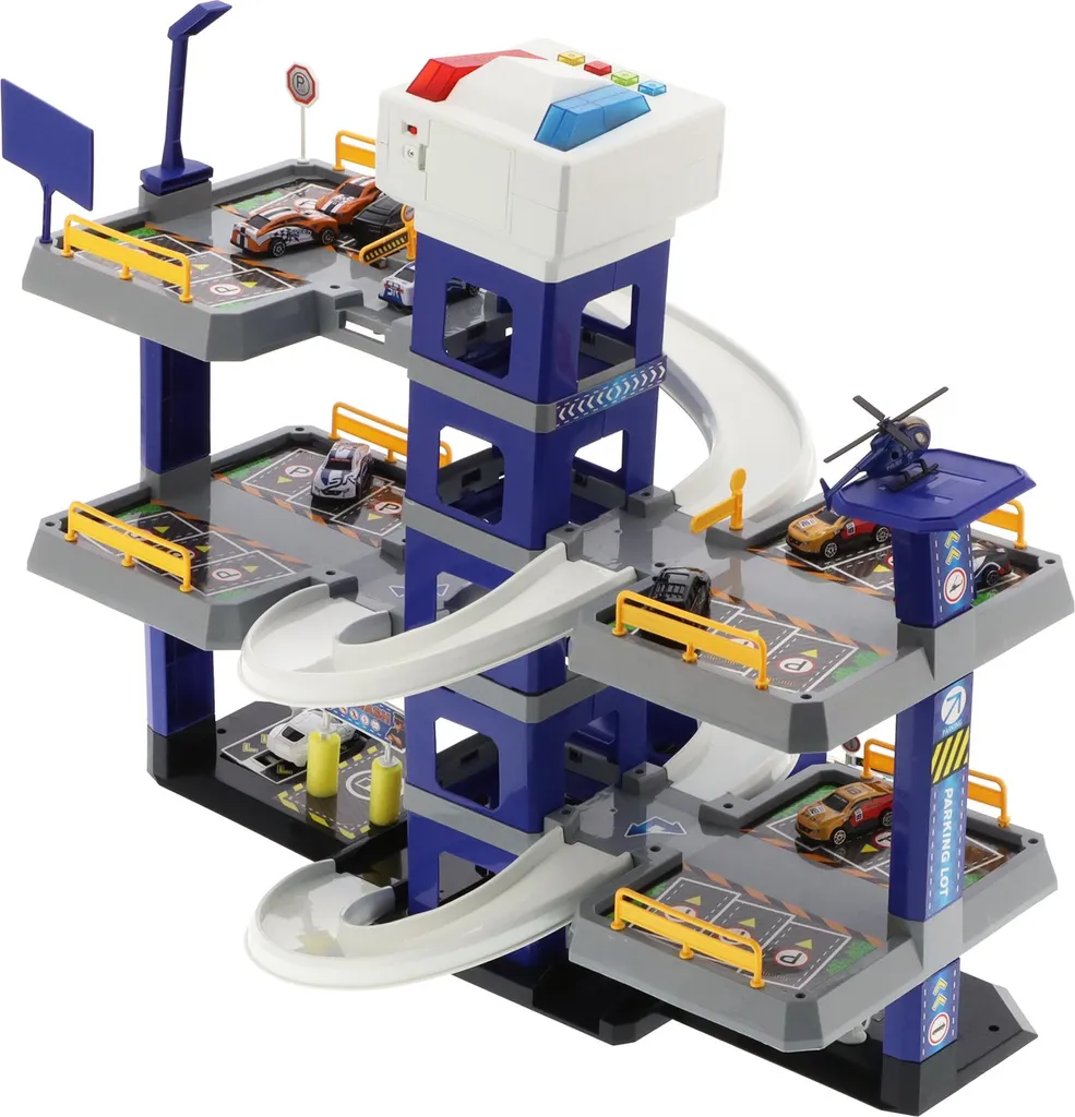 Circuit de Voiture Enfant et Grand Garage de Parking Multi-Niveaux Set