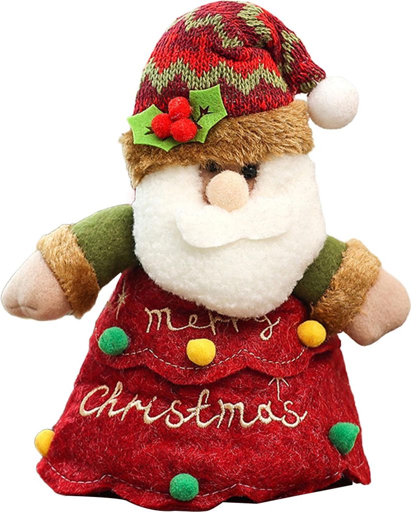 1/2/3 Stück Weihnachtsgeschenktüte mit Weihnachtsmann-Schneemann-Rentier-Design, festliches Thema, Weihnachts-Süßigkeitentüte mit 3D-Stickerei...