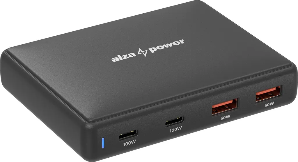 AlzaPower MG8102C2A Chargeur Rapide 100W Noir - Chargeur GaN USB-C PD