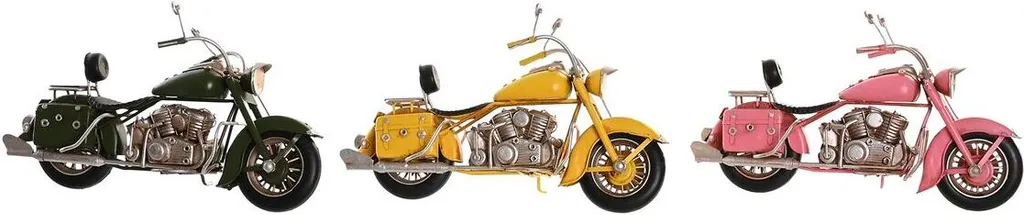 Décoration de Bureau Moto Rétro DKD Home Decor - Set de 3 Motos 28 cm