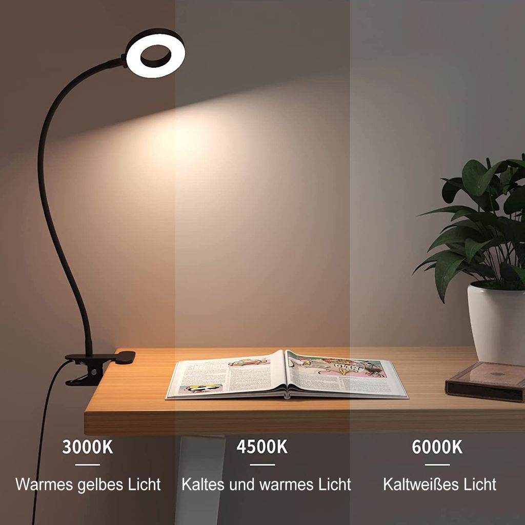 Lampada da tavolo 70cm H 3 modalità di colore&10 livelli di Immagine del prodotto 