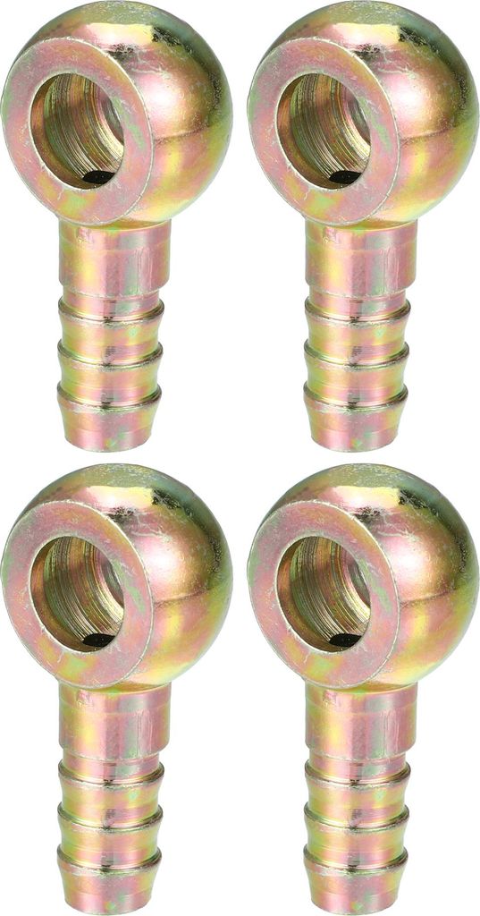 Banjo-Bolzen Schlauchstutzenadapter / Innenbremskraftstoffleitung Adapter für Auto Motorrad / Langlebiges Metall 12mm ID 12mm OD / 4 Stück Bronze...