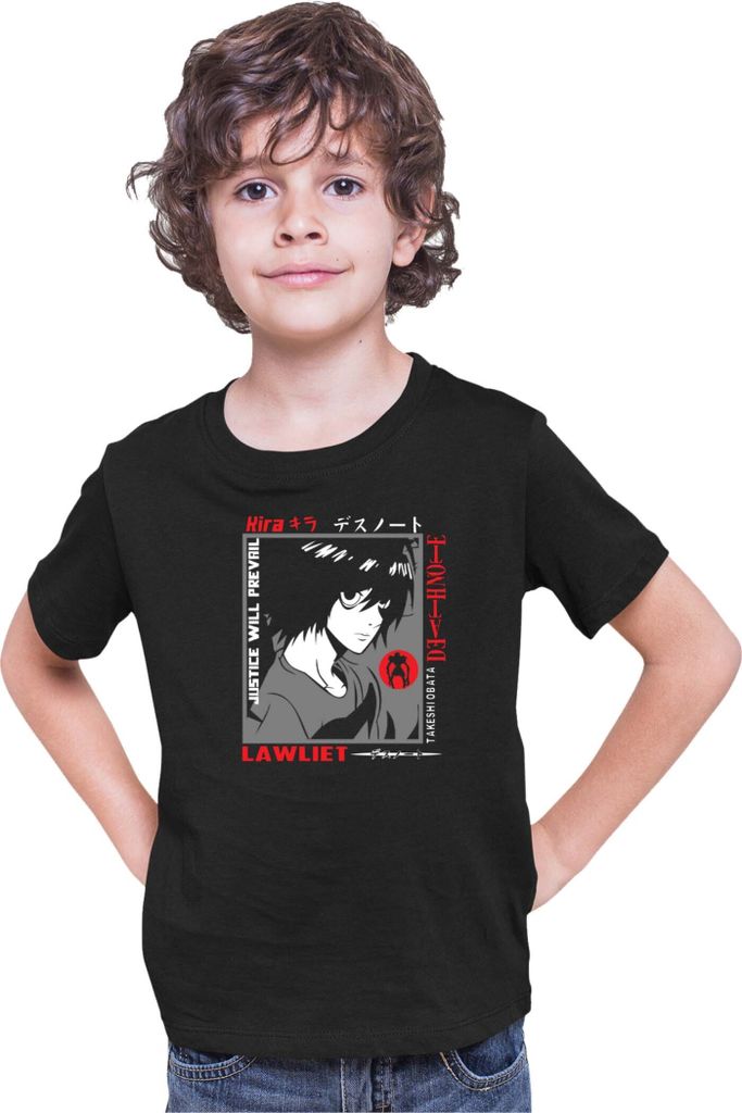 Kinder T-Shirt Japan Anime Manga Death Note Takeshi Obata Takeshi Obata, 3-4 Jahr - 104 / Schwarz