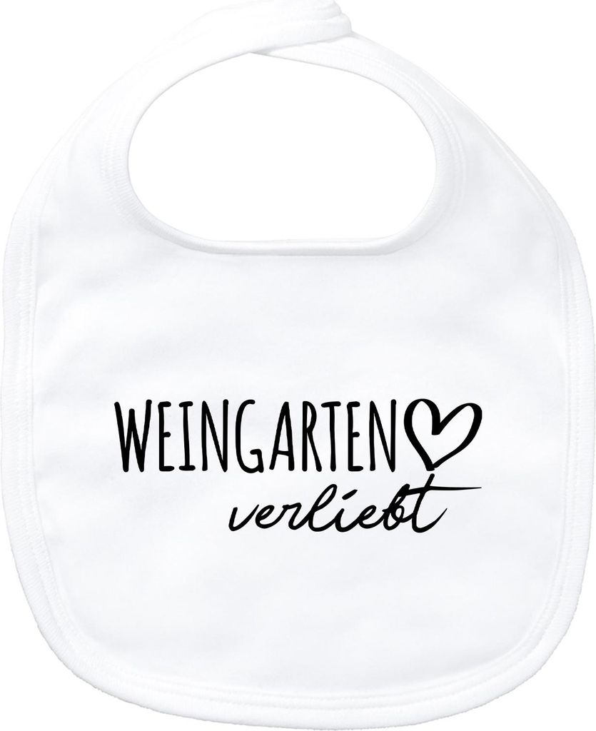 Huuraa Baby Lätzchen Weingarten verliebt White Klettverschluss Baumwolle Latz Geschenkidee
