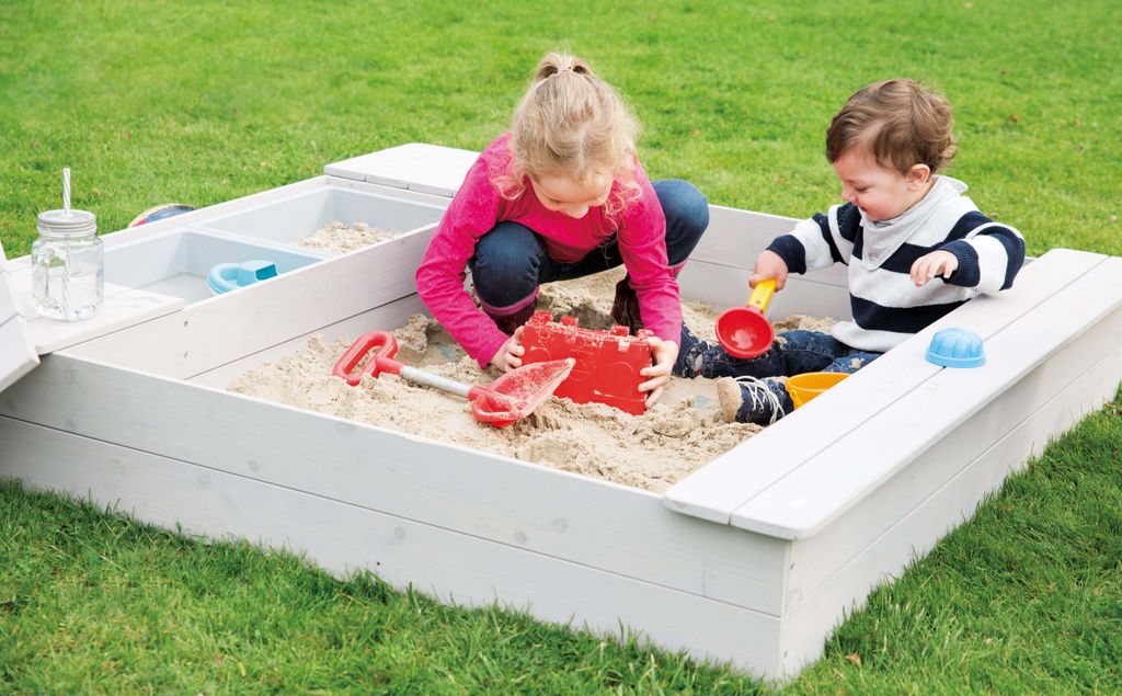 roba Pieskovisko Outdoor+ s 2 hracími vaničkami, drevené Obrázok produktu 3