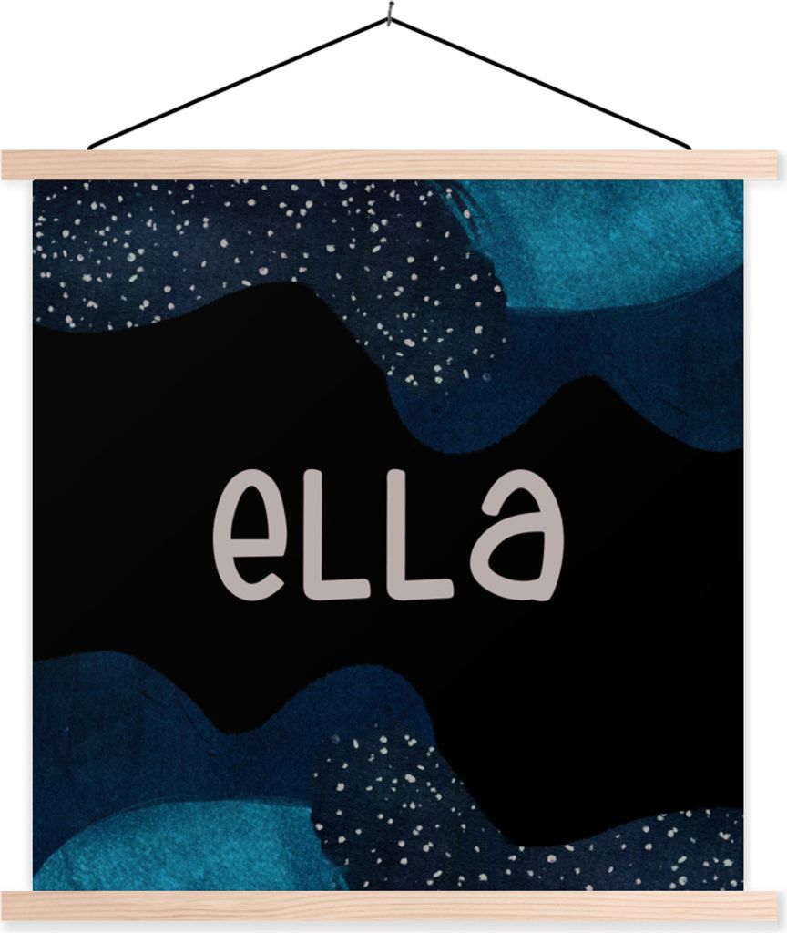 MuchoWow Textilposter Ella - Pastell - Mädchen 40x40 cm mit holzfarbenen Rahmen - Posterleiste