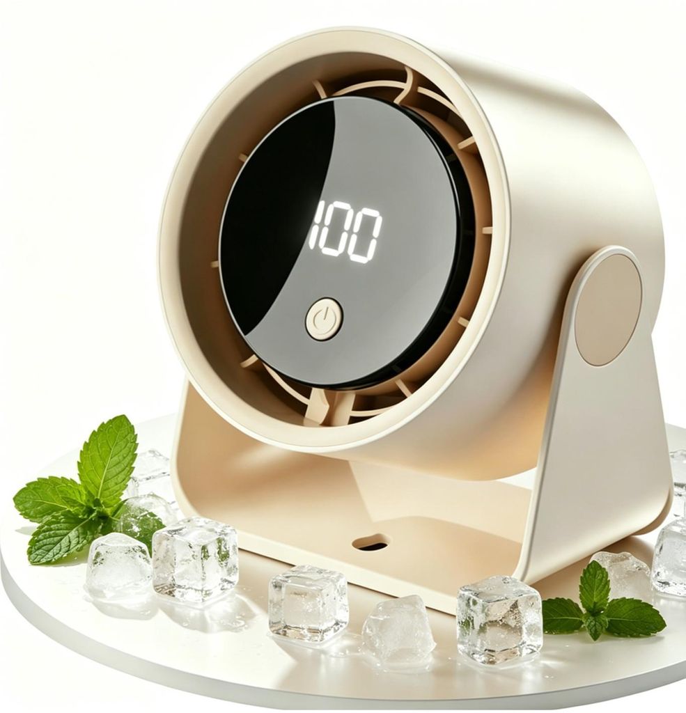 Stolní ventilátor, USB ventilátor s možností dobíjení, malý Obrázek produktu 
