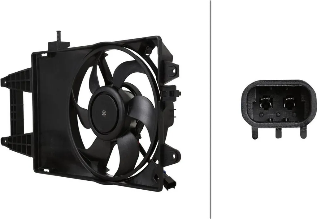 Ventilateur moteur 12V 78W HELLA pour FIAT PUNTO - Ref 8EW009157-111
