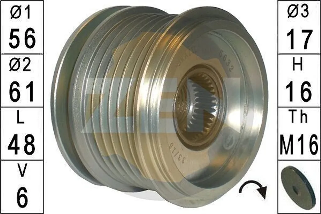 OFFERTA Puleggia ERA ZN5632 per Audi A4 A6 | Sconto Ricambi 06B903119A
