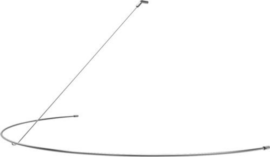 Burschberg Duschvorhangstange Halbkreis Ø 10 mm für 75 x 170 x 75 cm oder 75 x 160 x 75 cm mit Wandhalterung edelstahl g
