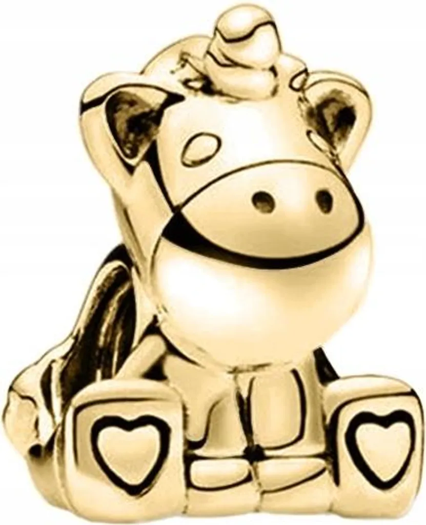 Ciondolo Fiaba Unicorno Cuore Argento 925 Oro - Un Sogno da Indossare