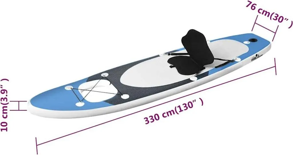 Paddle Gonflable Large 330cm Stabilité Renforcée et Design Antidérapant - 13