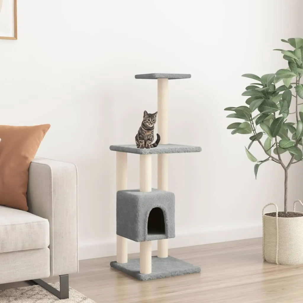 The Living Store Graffiatoio in sisal Grigio chiaro 104 cm