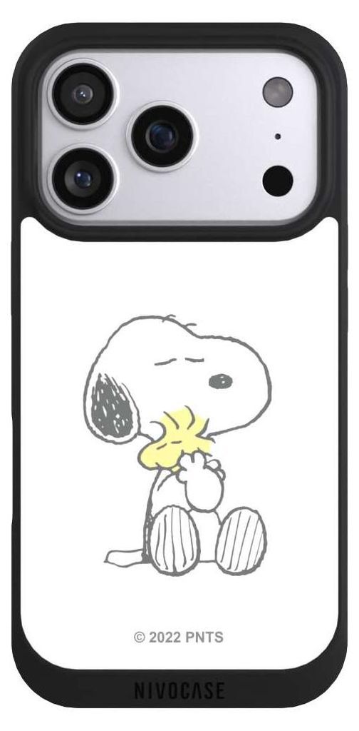 NIVOCASE Handyhülle für Apple iPhone 17 Pro Hülle NIVOpure Case Schwarz Liebe Peanuts Snoopy