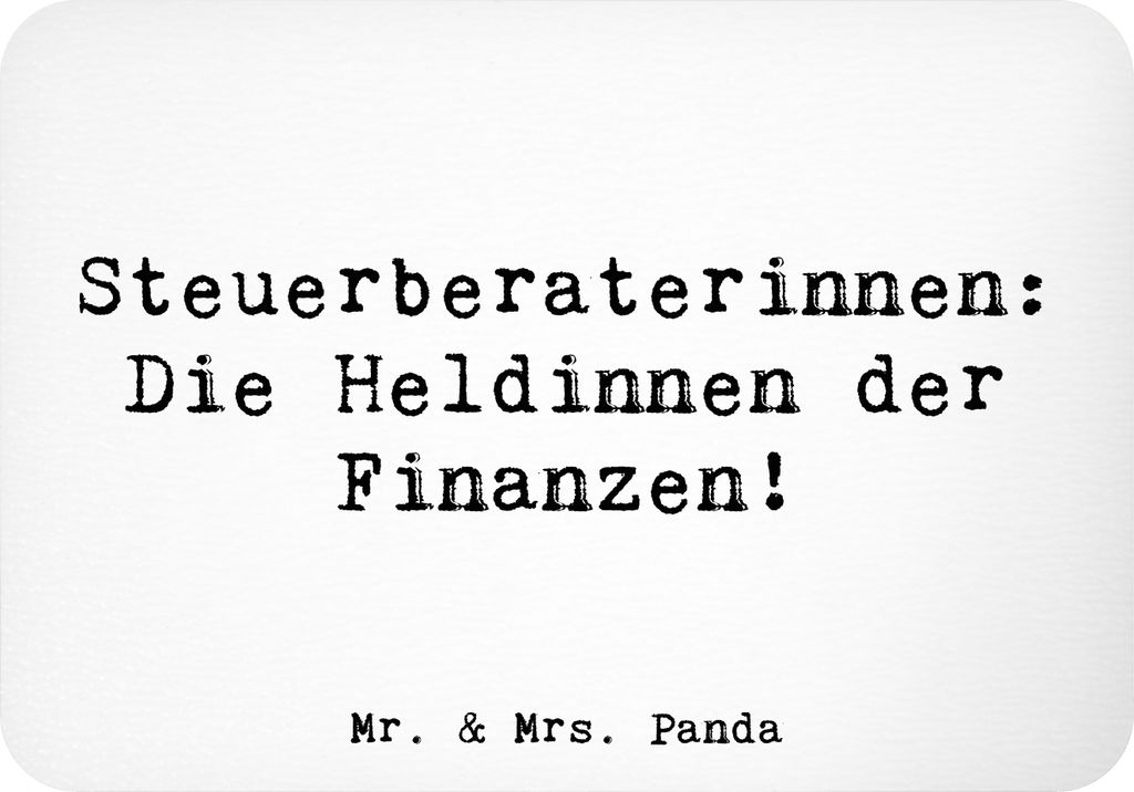 Mr. & Mrs. Panda Kühlschrankmagnet Spruch Steuerberaterin Heldin - Weiß - Geschenk, Wertschätzung, Persönlich, Steuerexpertinnen, Berufsliebe, ...