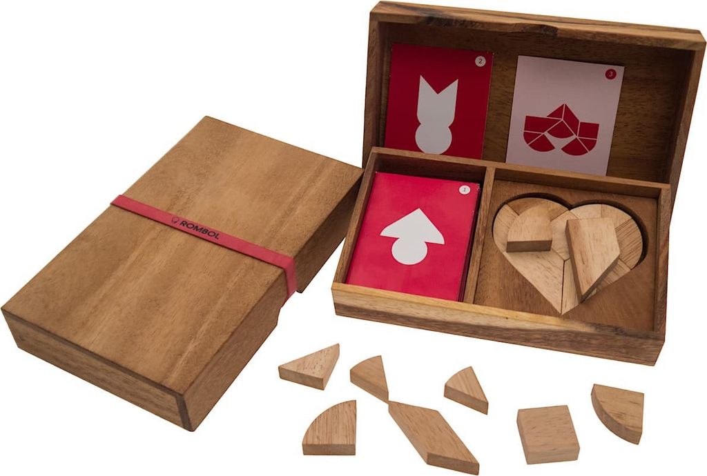 Varianten des Tangram Spieles für 2 Personen, Holz, Legespiel, Holzspiel, Denkspiel, Knobelspiel, Geduldspiel aus Holz