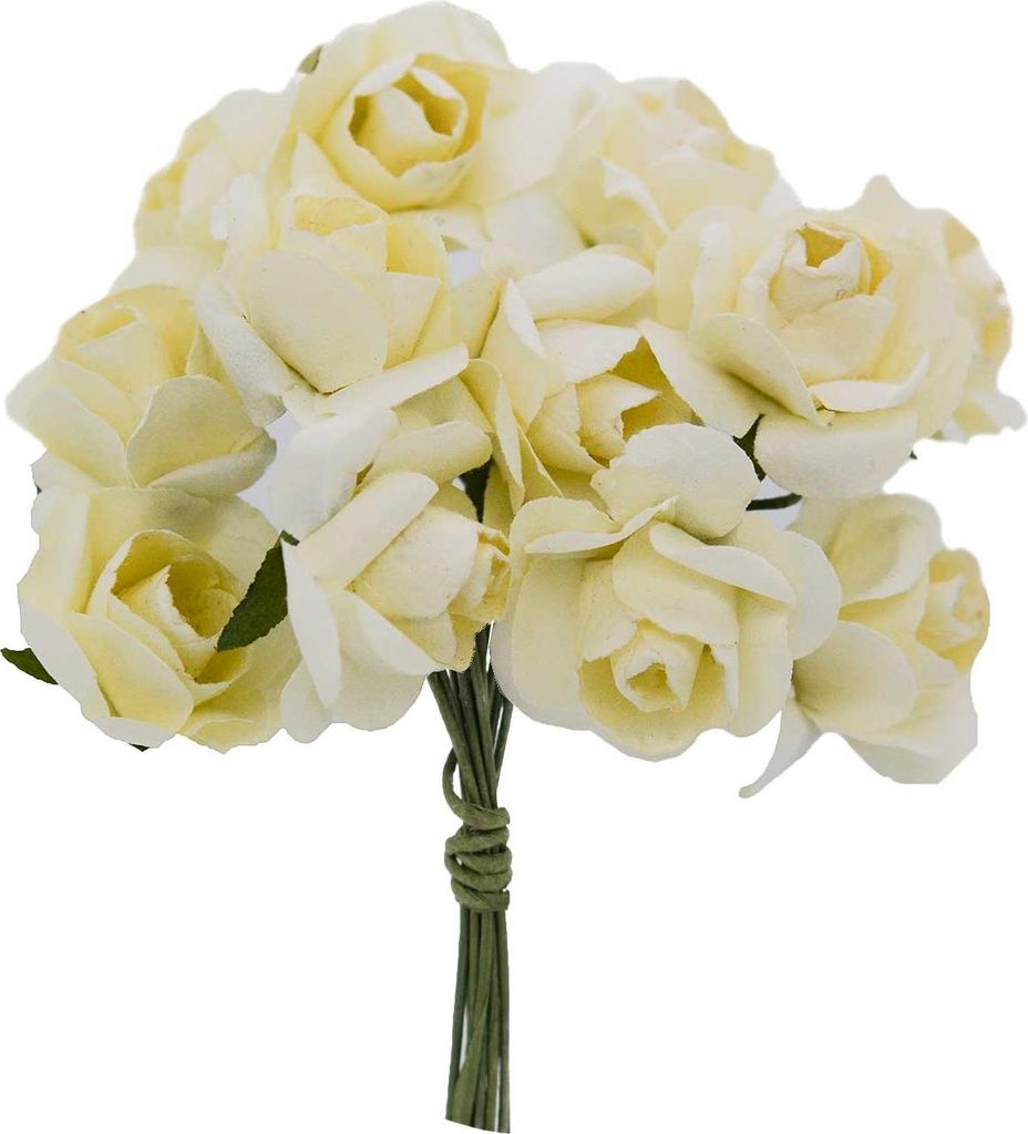 4 Bündel je 12 Rosen Röschen, Länge 7cm, Dekoration, Floristik, Farbe wählbar