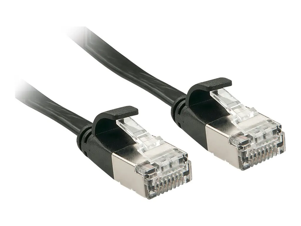 Cavo Rete Professionale LINDY Cat6A U/FTP 2m Piatto Nero | Alta Qualità