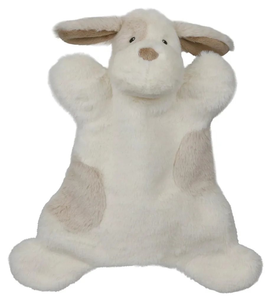 Marionnette à câliner en peluche de chien marron ultra douce 30cm