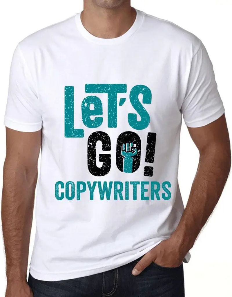 Herren Grafik T-Shirt Auf geht's Werbetexter – Let's Go Copywriters – Öko-Verantwortlich Vintage Jahrgang Kurzarm Lustige Druck Geburtstag Ges...