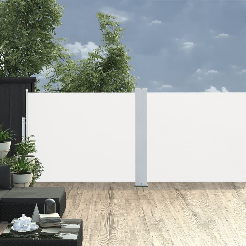 Prolenta Premium Ausziehbare Seitenmarkise Creme 140 x 1000 cm