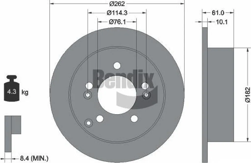 Éliminez les vibrations au freinage avec le disque Bendix BDS1716 OE