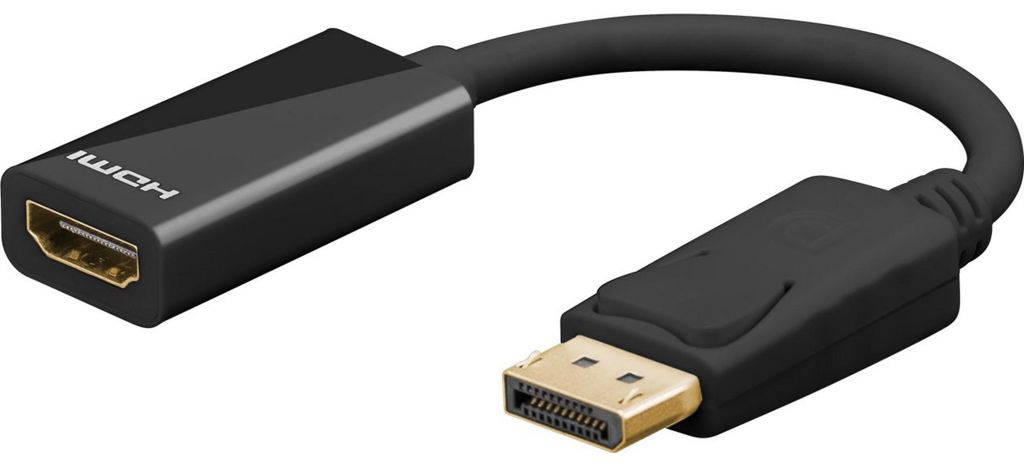 Goobay DisplayPort/HDMI 0,1 m HDMI typ A (štandardný) Obrázok produktu 