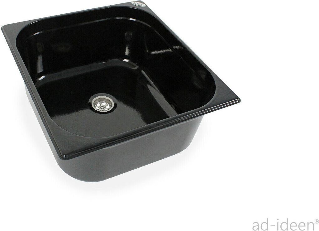Edelstahl Spülbecken Camping Spüle Waschbecken +Ablauf  Produktbild 