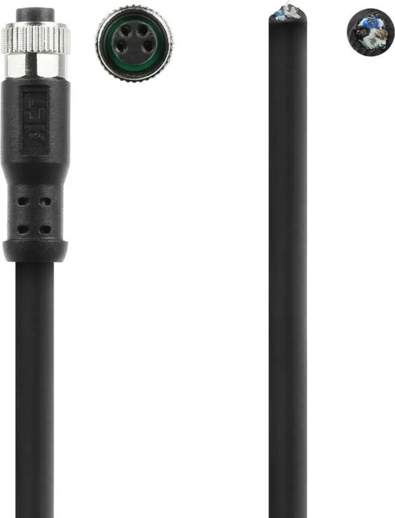 Câble de liaison M8 pour automatisation 3m blindé flexible ACT SC3111 - 3