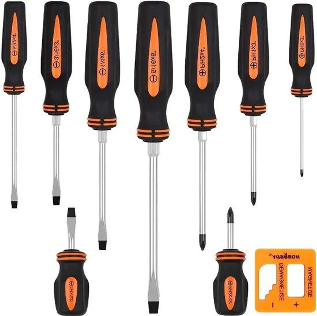 Kit tournevis magnétiques 10 pièces pour montage de meuble et travaux
