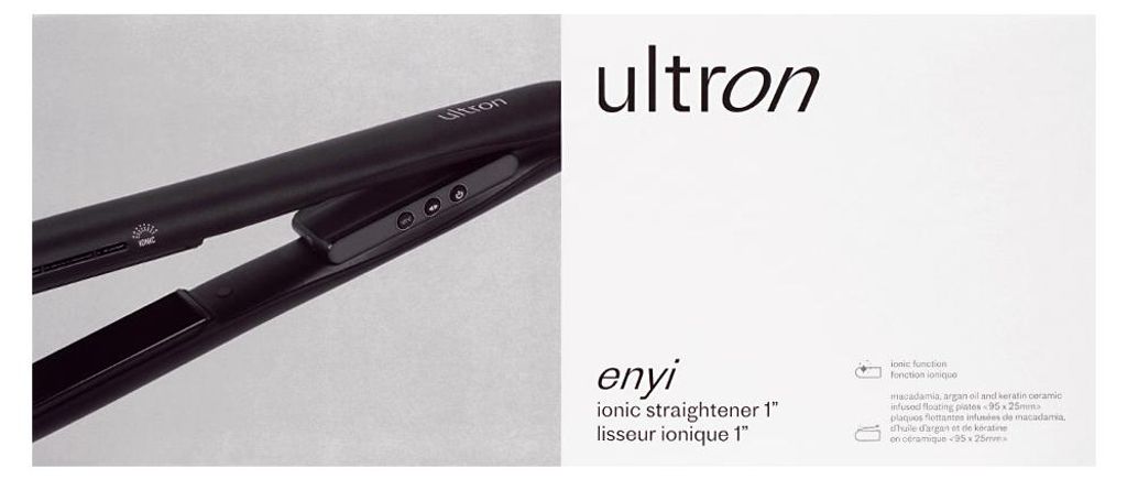 Ultron Enyi Ionic Straightener 1 Matt Black - Ionen-Haarglätter